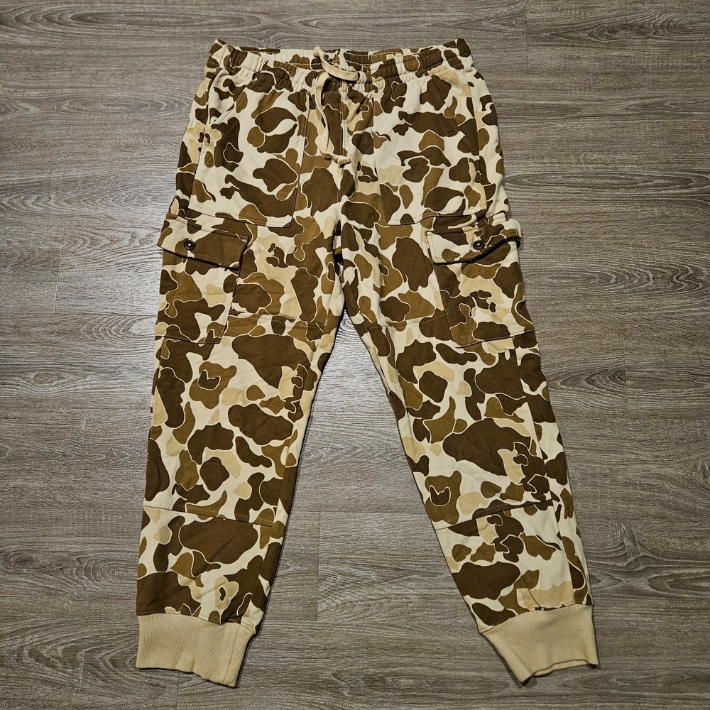 L.L.Bean x Todd Snyder Cargo Sweatpants Mens XL Khaki Camo Organic Cotton NWT